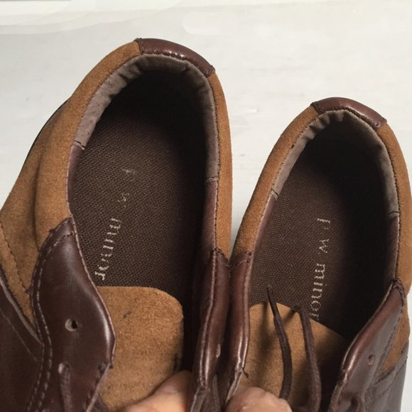 PW Minor Bronze Brown Comfort Slip Resistant Leather Shoes EUC - Picture 8 of 9